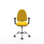 PIQUERAS Y CRESPO Silla de oficina Aýna Amarillo con Brazos 1D