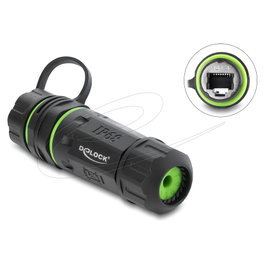 DeLOCK 87176 Conector RJ12 a RJ12 con rosca M20 x 1,5 mm e IP68