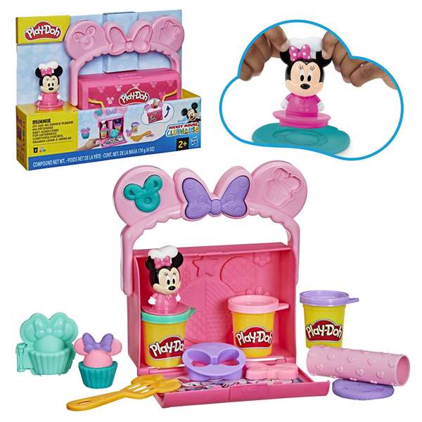 Hasbro Play-Doh Set de Juego Disney Junior On-The-Go Garaje o Panaderia Incluye 3 Botes y Accesorios Modelos Surtidos