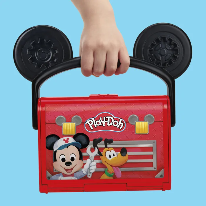 Play-Doh Juego de Plastilina My Garage Disney Junior con Mickey Mouse, Actividades Creativas para Niños, Juguete Educativo para Niños a partir de 2 años