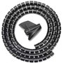 Aisens Organizador de cable en espiral 25mm Negro 1.0m