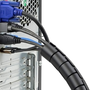 Aisens Organizador de cable en espiral 25mm Negro 1.0m