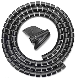 Aisens Organizador de Cables en Espiral Negro 25mm 1,0m