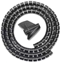 Aisens Organizador de Cables en Espiral Negro 25mm 1,0m