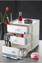 Hermia Organizador de Maquillaje Blanco 21 x 21 x 16 cm Plástico para Tocador