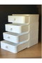 Hermia Organizador de Maquillaje Blanco 21 x 21 x 16 cm Plástico para Tocador