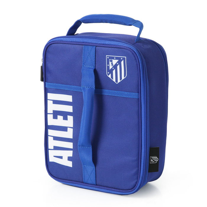 Atlético de Madrid Bolsa Porta Alimentos Térmica con Tupper - Tamaño 20.7x10.8x26.7cm, Poliéster 600D