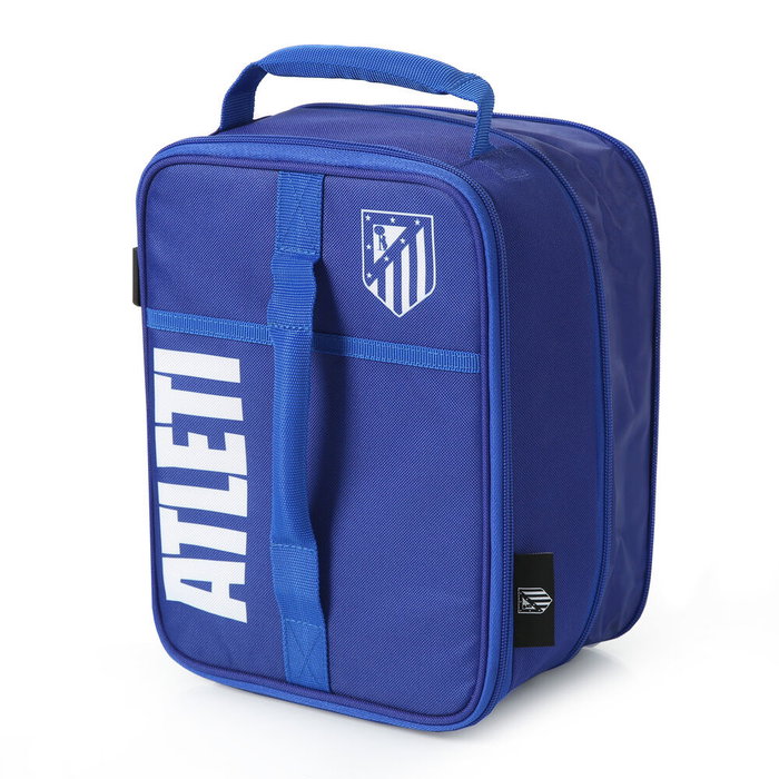 Atlético de Madrid Bolsa Porta Alimentos Térmica con Tupper - Tamaño 20.7x10.8x26.7cm, Poliéster 600D