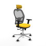 PIQUERAS Y CRESPO Silla de oficina Jorquera con mecanismo Sincro/Traslack Amarillo y Gris