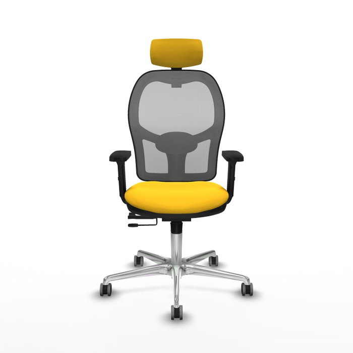 PIQUERAS Y CRESPO Silla de oficina Jorquera con mecanismo Sincro/Traslack Amarillo y Gris PIQUERAS Y CRESPO Silla de oficina Jorquera con mecanismo Sincro/Traslack Amarillo y Gris