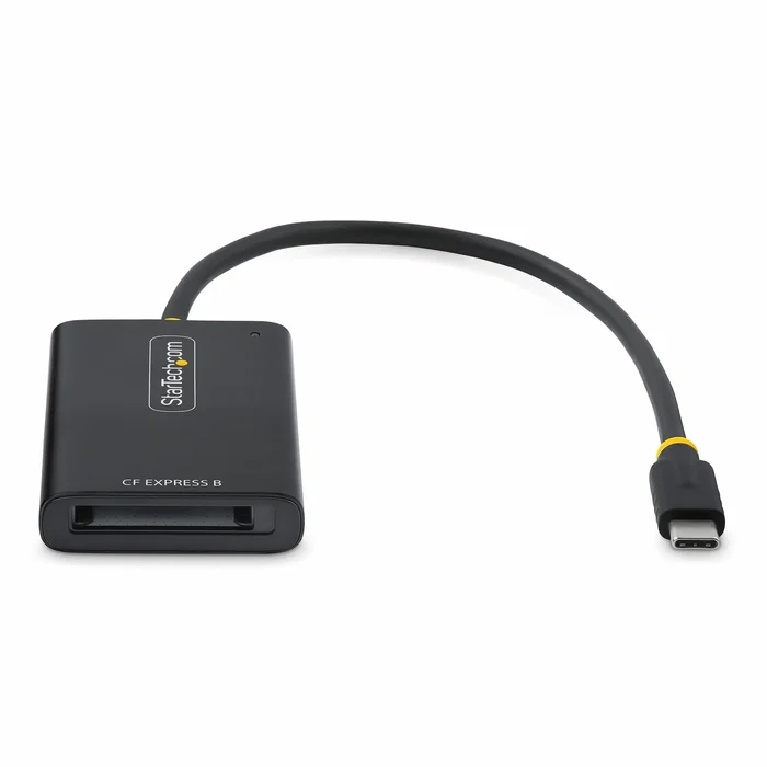 StarTech.com 1B-USB-C-CFE-ADAPTER - Lector de Tarjetas CFexpress Tipo B USB 3.2 Gen 2 Type-C 10Gbps - Negro - Compatible con Windows, macOS, Linux, ChromeOS - Con Cable Integrado