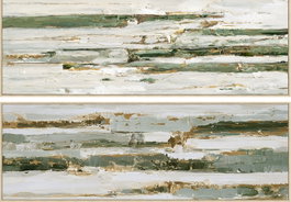 DKD Home Decor Cuadro Lienzo PS Abstracto Surtido de 2 Unidades (152,5x4,3x52,5 cm)