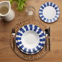 Versa Vajilla 18 Piezas Sasha Azul Porcelana 26.5 cm (2 Unidades)