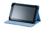 Ziron ZR112 Funda Folio para Tablet Universal 8" (20.3 cm) - Azul y Blanco, Polipiel, con Soporte para 6 Posiciones y Modo Espera