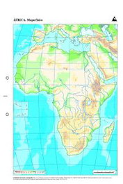 CUMIO Paquete de 50 mapas mudos físicos de África