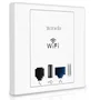 ADAPTADOR DE ENCHUFE TENDA W6 - VALIDO PARA PARED - WiFi N 300MBPS - 2XPUERTOS DE RED - 1XUSB 2.0 (CARGA) - 1XRJ11 - INCLUYE CAJA PARA EMPOTRAR