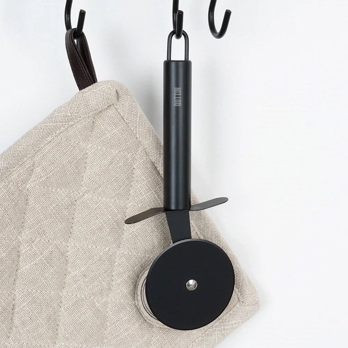 Quttin Cortapizza Mango Acero 20 cm Black - 24,5 x 8,9 x 2 cm (24 Unidades)