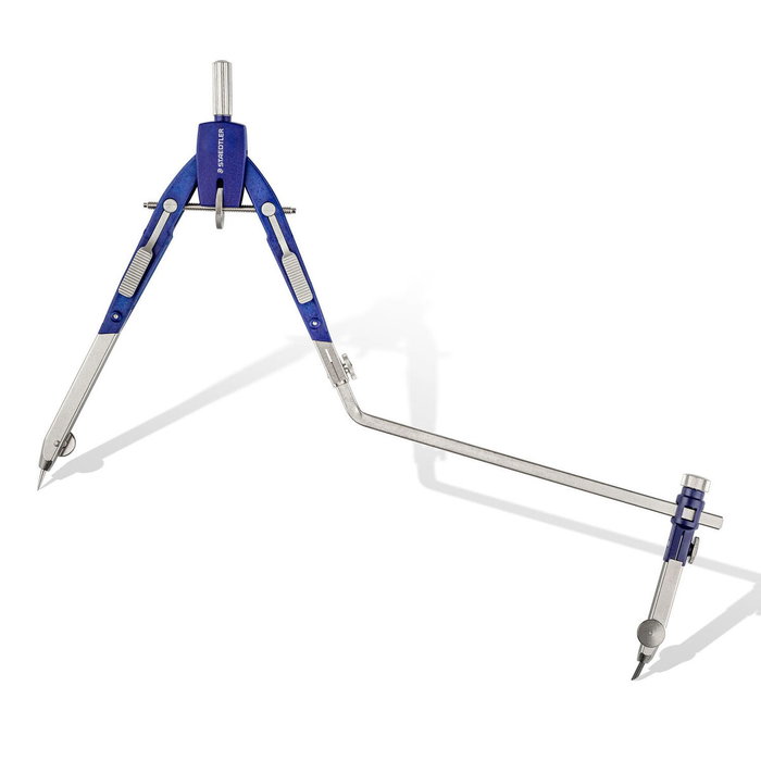 Staedtler Compás Mars Comfort 552 con Alargadera, Azul/Plata