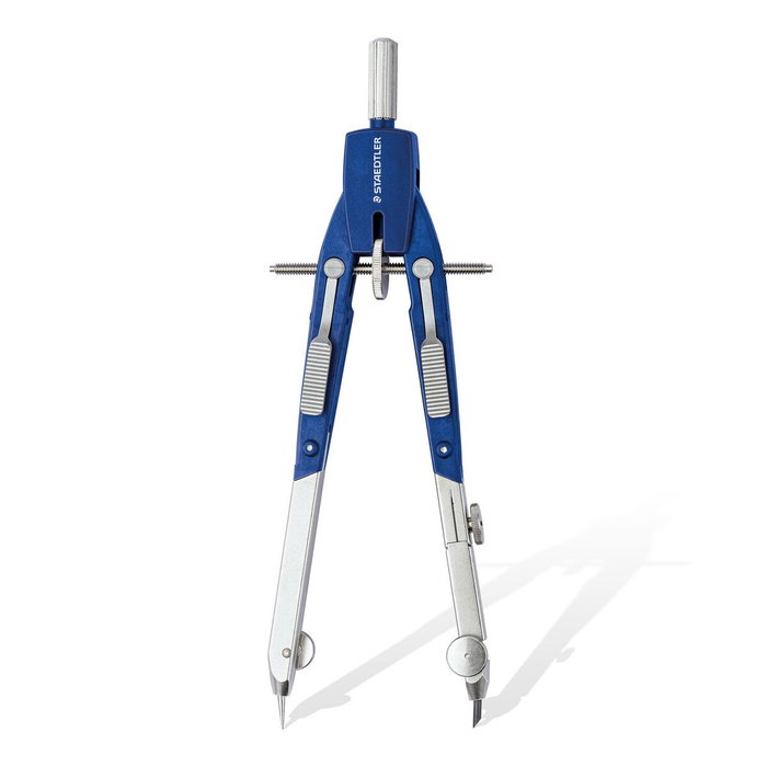 Staedtler Compás Mars Comfort 552 con Alargadera, Azul/Plata