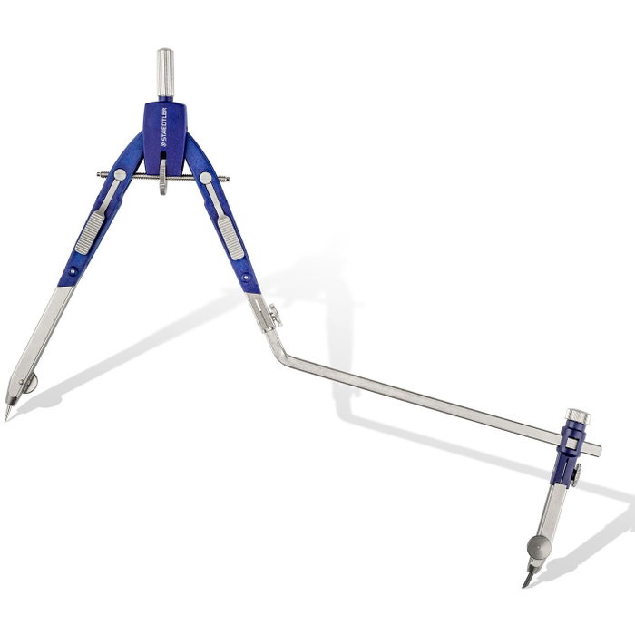 Staedtler Compás Mars Comfort 552 con Alargadera, Azul/Plata
