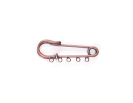 Innspiro Aguja broche metálica de 5 anillas cobriza envejecida 51,4x15,6mm, 2u.