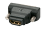 Lindy 41228 Cambiador de Género HDMI-A FM a DVI-D M Negro