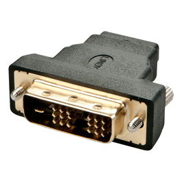 LINDY Adaptador HDMI a DVI-D 24+1 Pines Conector HDMI Tipo A Macho a DVI-D Hembra para Monitores y Proyectores