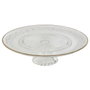 DKD Home Decor Plato de Cristal Transparente 32,5x32,5x9,5 cm