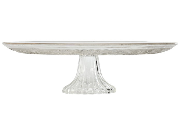 DKD Home Decor Plato de Cristal Transparente 32,5x32,5x9,5 cm