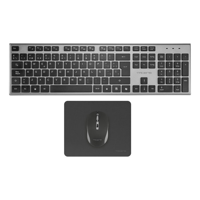 Tacens Pack Gaming Zenith Inalámbrico con Teclado, Ratón y Alfombrilla, Negro