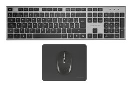 Tacens Combo Zenith Inalámbrico con Teclado Español, Ratón y Alfombrilla Gris