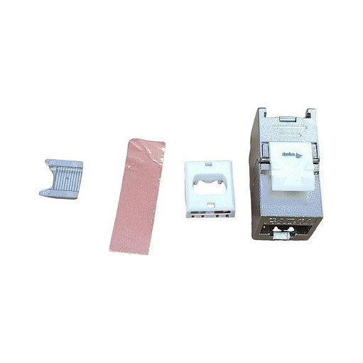 EQUIP Equip 767223 Jack Keystone plano Cat6A blindado (geschirmt) LSA hembra RJ-45 para 10GBase-T, color plata, pack de 8 unidades