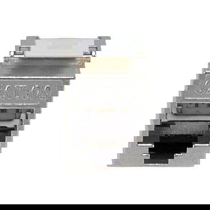 EQUIP Equip 767223 Jack Keystone plano Cat6A blindado (geschirmt) LSA hembra RJ-45 para 10GBase-T, color plata, pack de 8 unidades