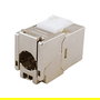 EQUIP Equip 767223 Jack Keystone plano Cat6A blindado (geschirmt) LSA hembra RJ-45 para 10GBase-T, color plata, pack de 8 unidades