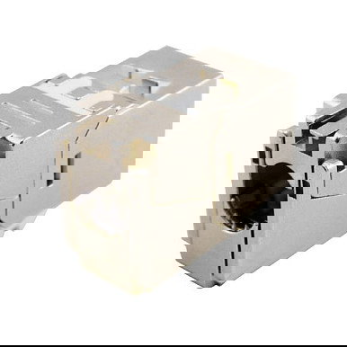 EQUIP Equip 767223 Jack Keystone plano Cat6A blindado (geschirmt) LSA hembra RJ-45 para 10GBase-T, color plata, pack de 8 unidades