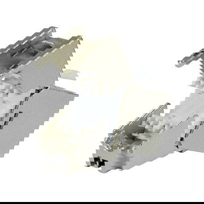 EQUIP Equip 767223 Jack Keystone plano Cat6A blindado (geschirmt) LSA hembra RJ-45 para 10GBase-T, color plata, pack de 8 unidades