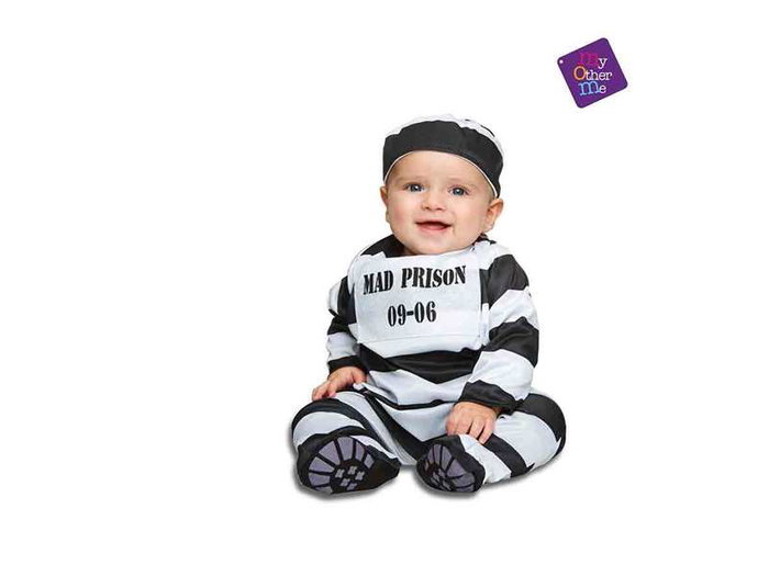 My Other Me Disfraz Bebé Preso Talla 12-24 Meses (1 a 2 Años) Mono y Gorra