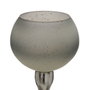 Ixia Portavelas Gris-plata Aluminio-cristal 11 x 11 x 56 cm