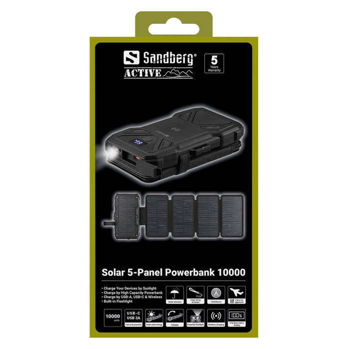 Sandberg Solar 5-Panel Powerbank 10000