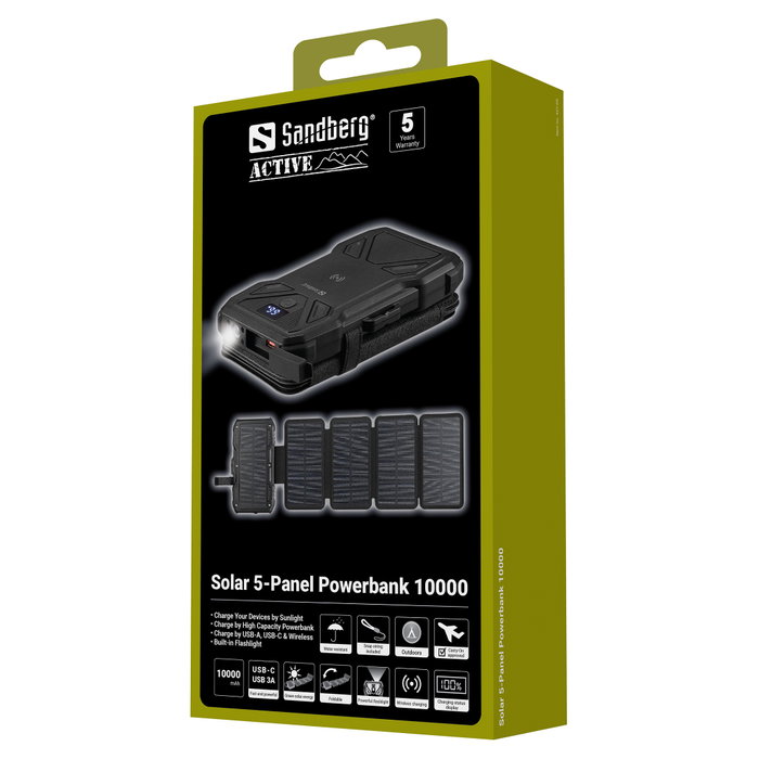 Sandberg Solar 5-Panel Powerbank 10000