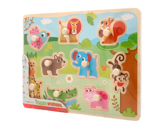 Imaginovo Puzle Infantil Madera Animales +18 Meses 9 Piezas 30x22,5cm Imaginovo Puzle Infantil Madera Animales +18 Meses 9 Piezas 30x22,5cm