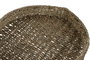 DKD Home Decor Set de 2 Bandejas de Seagrass y Metal con Diseño de Pez, Natural