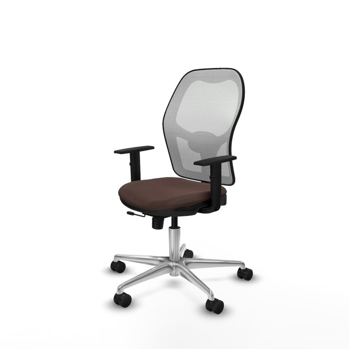 PIQUERAS Y CRESPO Silla de oficina Jorquera con mecanismo Sincro/Traslack Marrón y Blanco PIQUERAS Y CRESPO Silla de oficina Jorquera con mecanismo Sincro/Traslack Marrón y Blanco