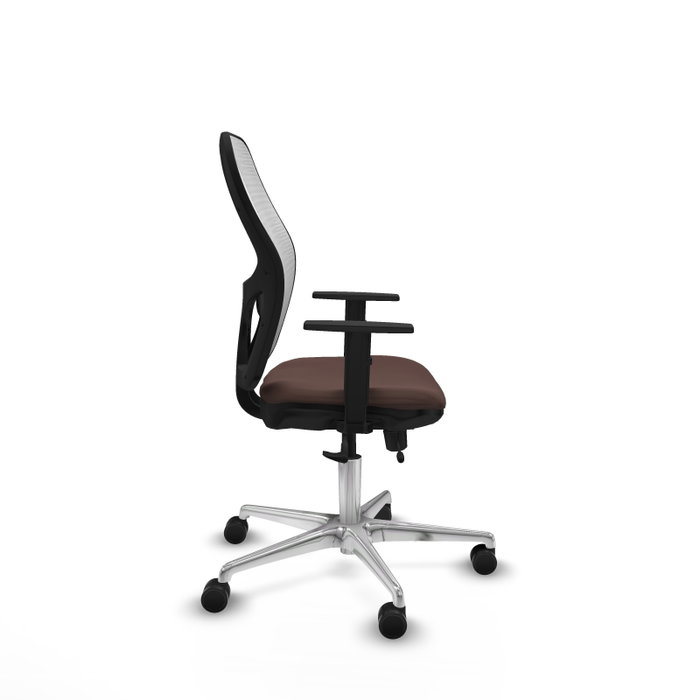 PIQUERAS Y CRESPO Silla de oficina Jorquera con mecanismo Sincro/Traslack Marrón y Blanco PIQUERAS Y CRESPO Silla de oficina Jorquera con mecanismo Sincro/Traslack Marrón y Blanco