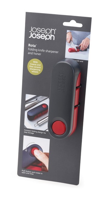 Joseph Joseph Rota Afilador de Cuchillos Plegable Rojo/Negro Joseph Joseph Rota Afilador de Cuchillos Plegable Rojo/Negro