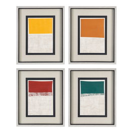 Cuadro Pintura Abstracto 4/M 44 X 54 cm (Set de 4)