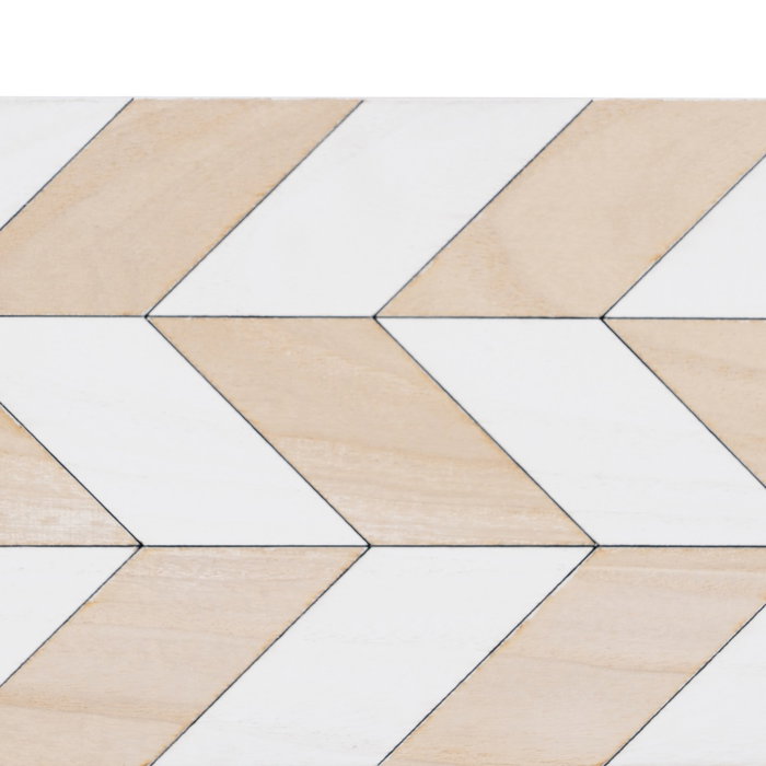 S/3 Cajas Blanco-Natural Madera Paulonia 44 X 31 X 18 cm