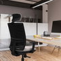 PIQUERAS Y CRESPO Silla de oficina Yunquera con mecanismo Sincro, Turquesa y Negro