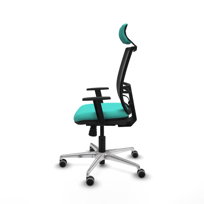 PIQUERAS Y CRESPO Silla de oficina Yunquera con mecanismo Sincro, Turquesa y Negro PIQUERAS Y CRESPO Silla de oficina Yunquera con mecanismo Sincro, Turquesa y Negro
