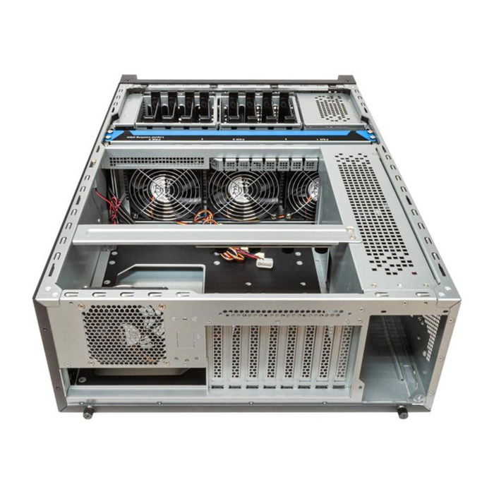 UNYKA PRO Workstation & IDC Rack WS-SR630 - Chasis Servidor 4U, Rack 19", ATX/CEB/EEB, 10 Bahías 3.5", 8 Ranuras PCIe, para GPU, con Refrigeración Líquida